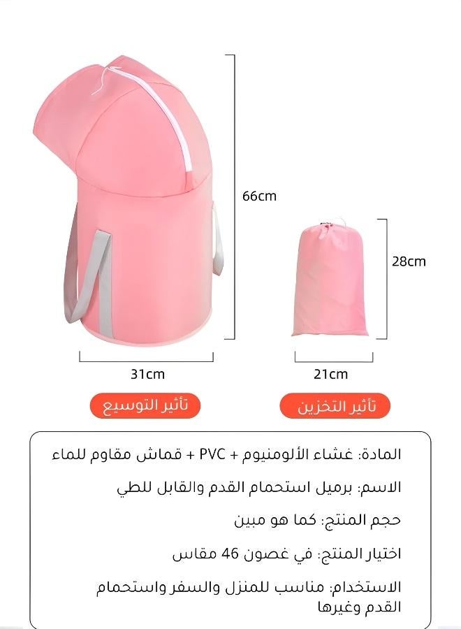 حوض قدم قابل للطي: محمول، يحافظ على الحرارة للمنزل والسفر - Image 5